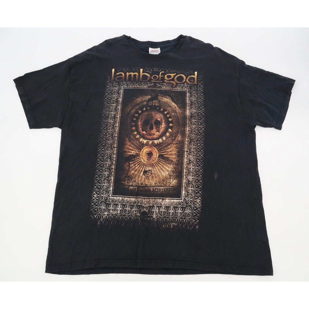 VTG Lamb of God Skeleton Concert Tour Band Album Black T Shirt Mens Size XXL